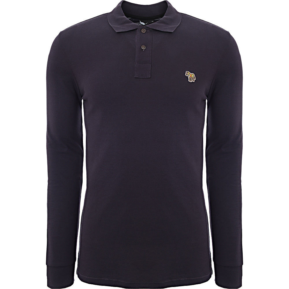 Paul Smith Mens Reg Fit Ls Polo Shirt Zebra in Purple