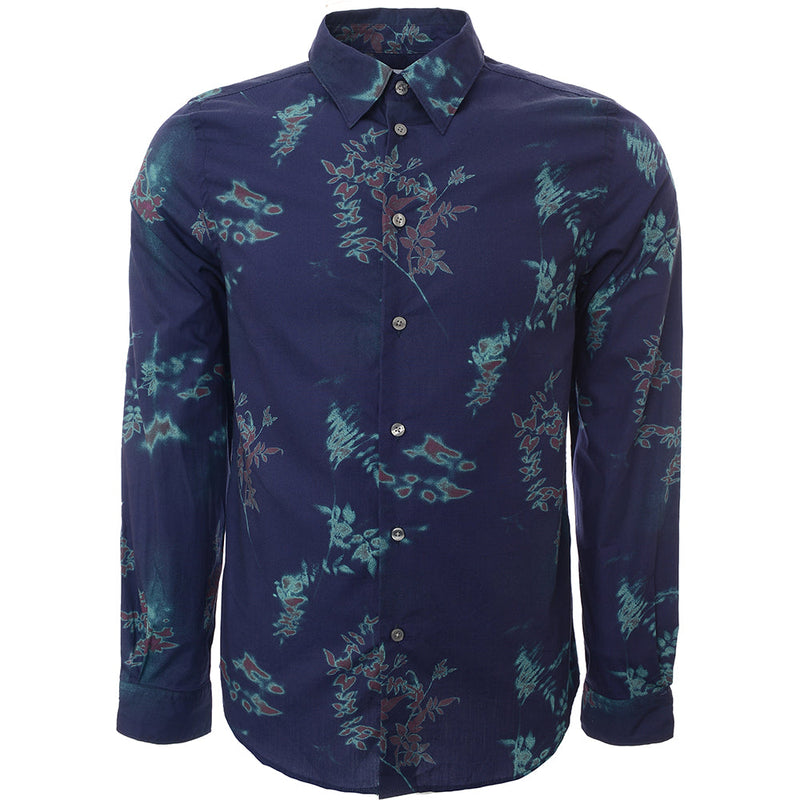 Paul Smith Mens Ls Tailored Fit Shirt in Navy