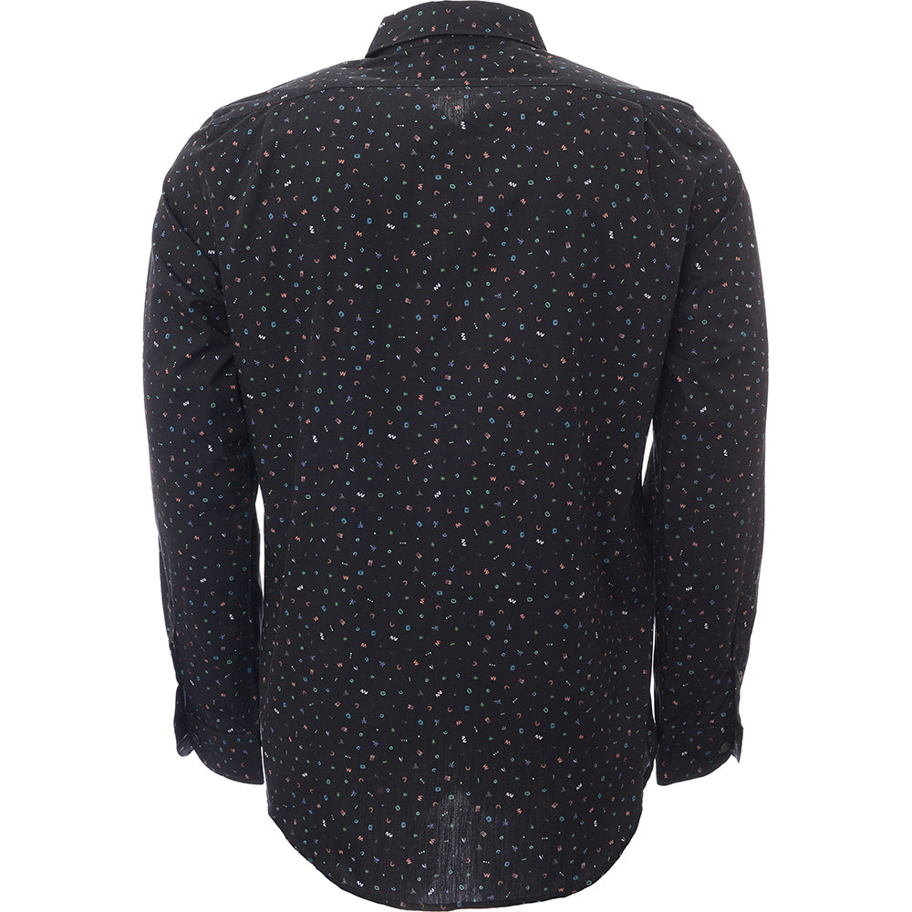 Paul Smith Mens Ls Tailored Fit Shirt in Black