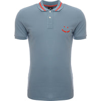 Paul Smith Mens Slim Fit Ss Polo Shirt Ps Happy in Blue