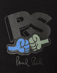 Paul Smith Mens Reg T-Shirt Fistbump in Black