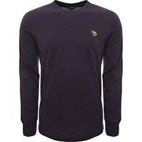 Paul Smith Mens Reg Fit Ls T-Shirt Zebra Badge in Navy