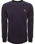 Paul Smith Mens Reg Fit Ls T-Shirt Zebra Badge in Navy