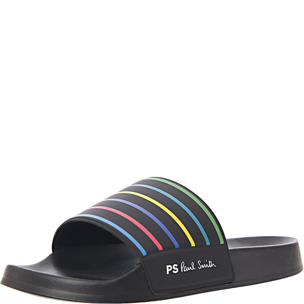 Paul Smith Mens Shoe Summit Black Stripes in Black