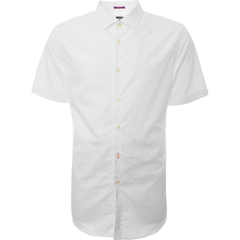 Paul Smith Mens Formal Ss Shirt Tailored in White