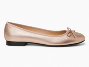 French Sole Womens Maddox Metallic Leather Ballet Pumps in Rose Gold