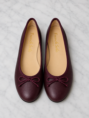 French Sole Womens Maddox Leather Ballet Pumps in Purple