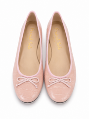French Sole Womens Maddox Leather Ballet Pumps in Pink