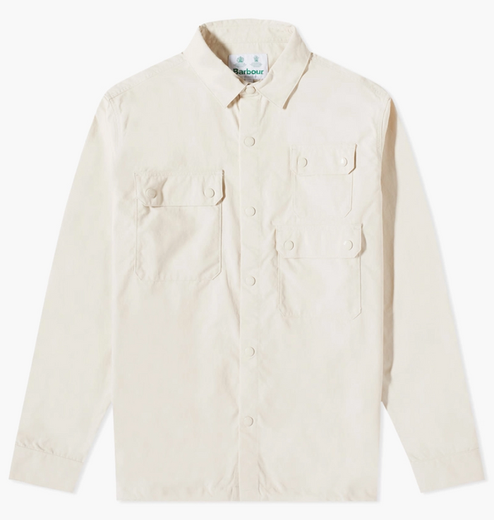 Barbour Men's White Leo Overshirt