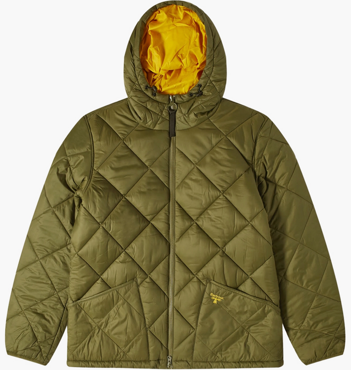 Barbour Men's Green B. Beacon Hooded Starling Quilt Jacket