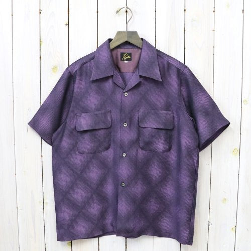 Mens Needles Ss Diamond Jacquard Shirt In Purple