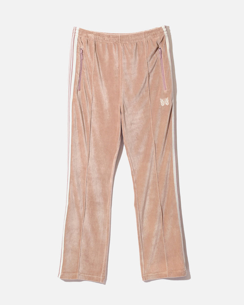 Needles Women's Pink Velour Narrow Pants in Sand