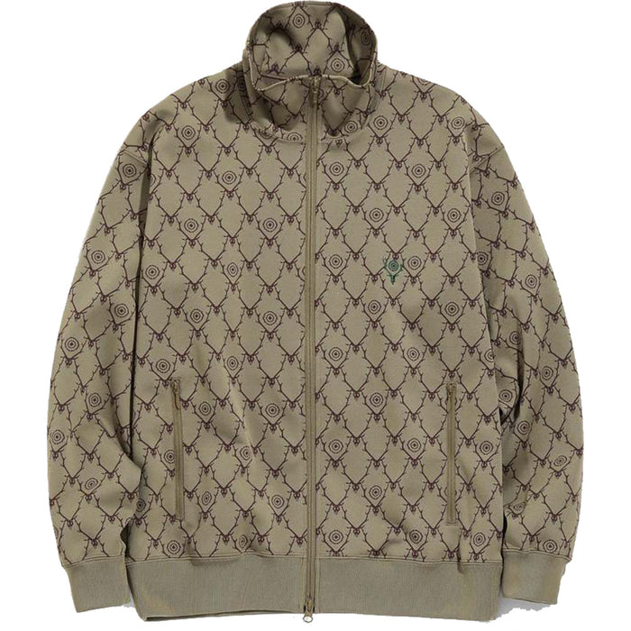 South West Mens Trainer Jacket Khaki Aop