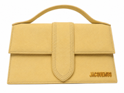 Le Grand Bambino Matt Yellow leather crossbody bag with gold hardware