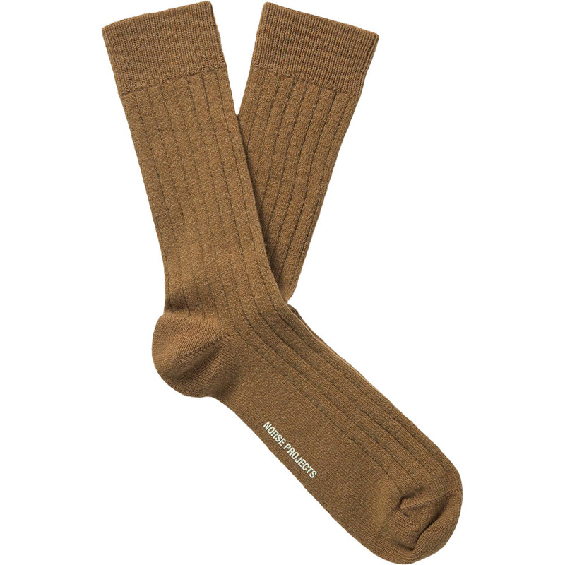 Norse Projects Mens Ebbe Rib Socks Camel