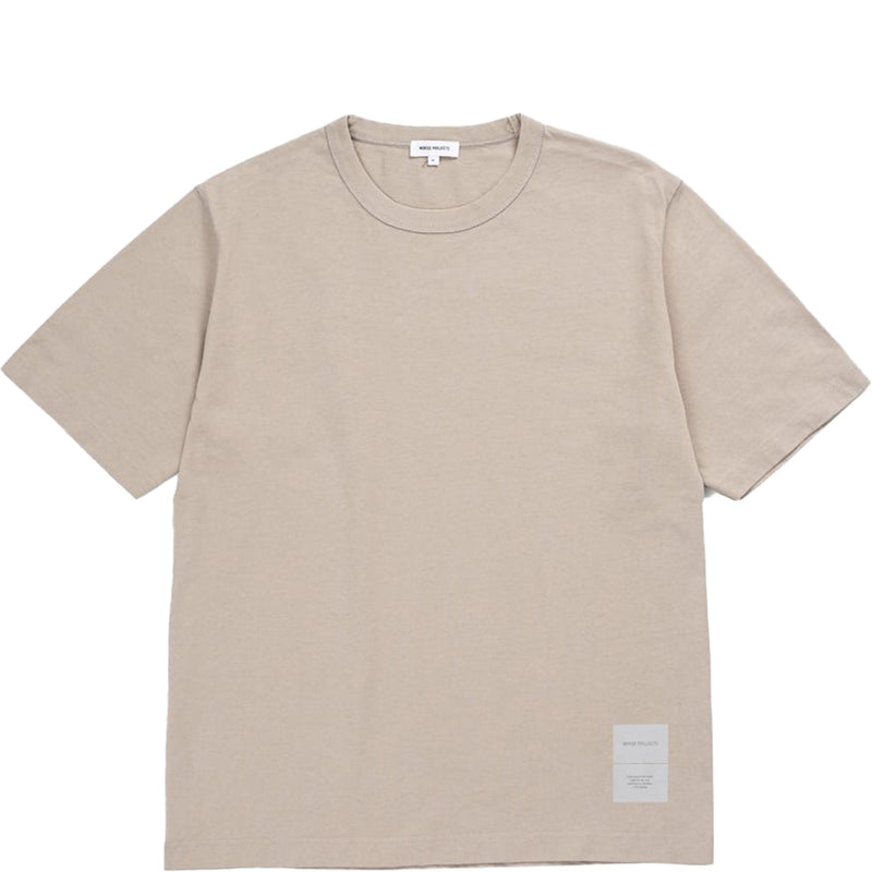 Norse Projects Mens Holgers Short Sleeve T-Shirt Light Khaki