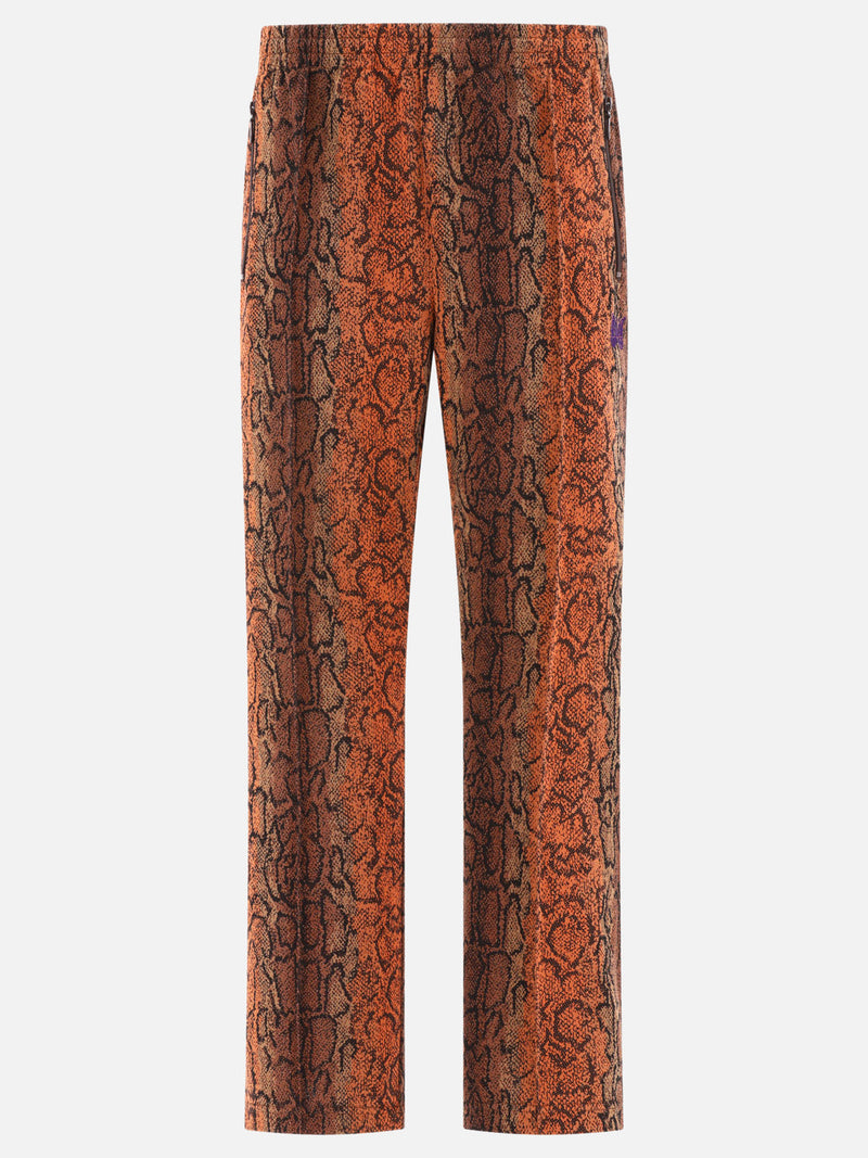 Needles Women's Brown Poly JQ Track Pants Python