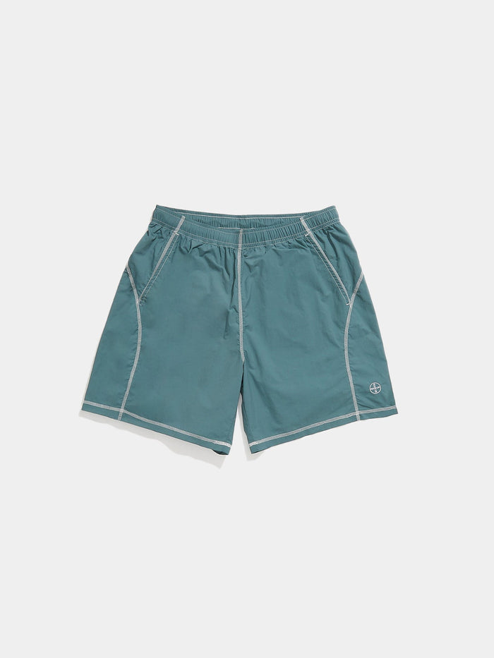 Adsum Mens Overlock Seam Grey Mini Shorts