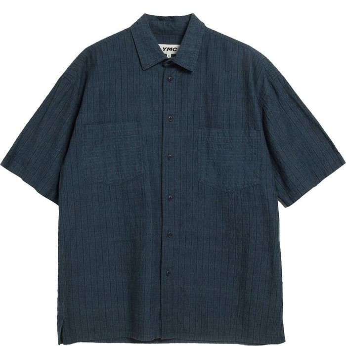 Ymc Mens Mitchum Short Sleeve Shirt Navy