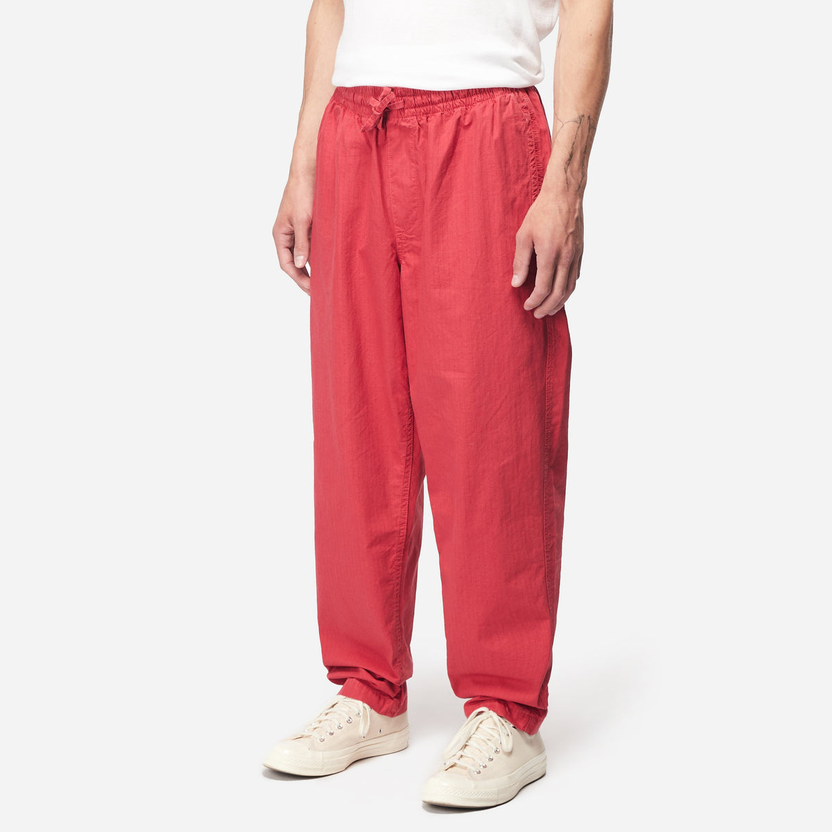 YMC Mens Red Ripstop Jogger Trousers