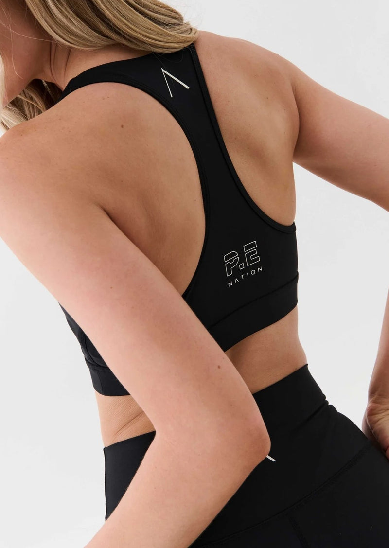 PE Nation Womens Kaaiaa X P.E Nation Recycled Poly Sports Bra in Black