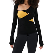 PE Nation Womens Riot Knit Top in Black