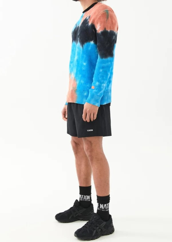 PE Nation Mens Ascent Tie Dye Knit in Multicoloured