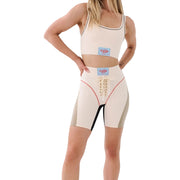 PE Nation Womens Undefeated Bike Short in Beige