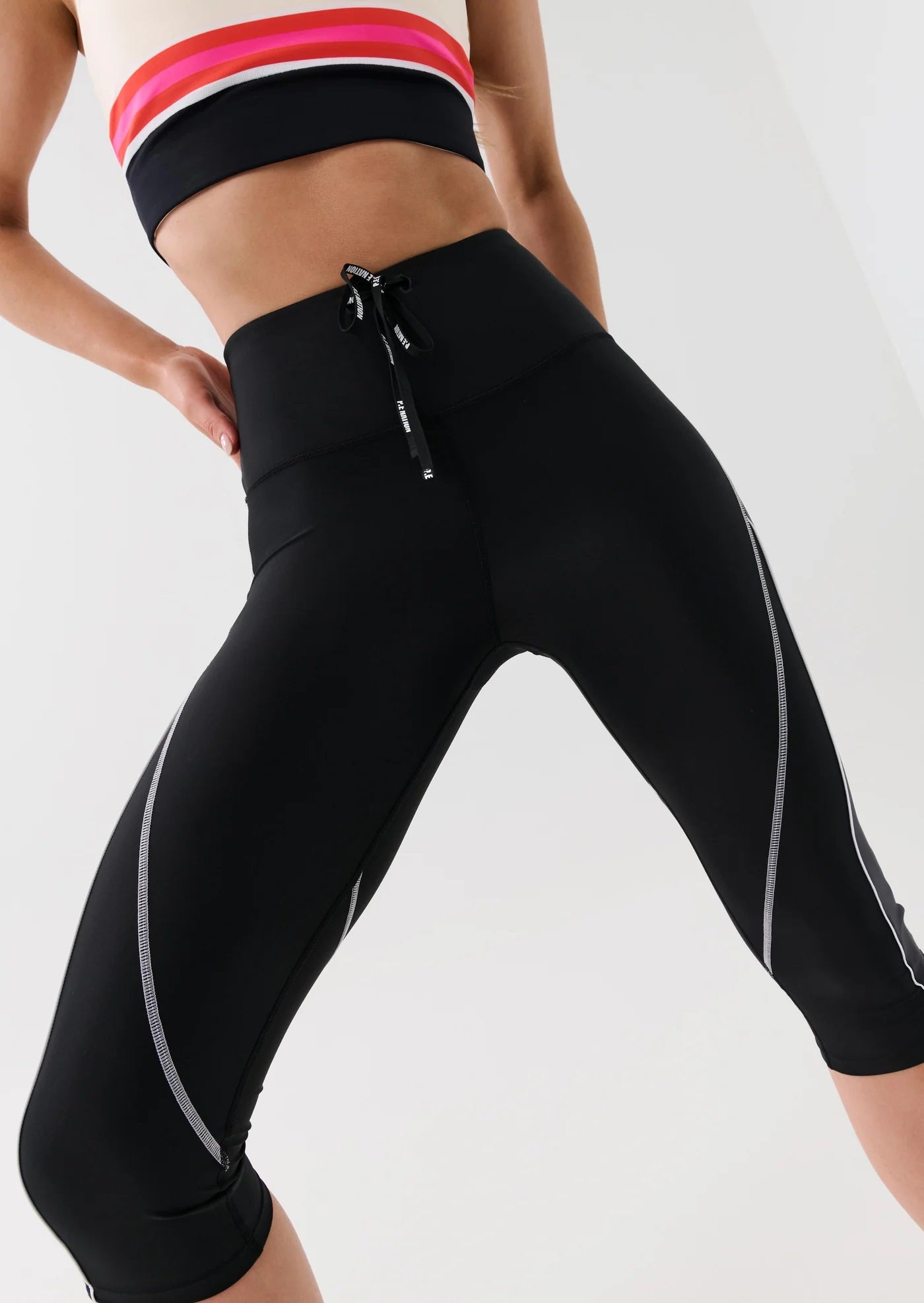 PE Nation Womens Reformer Crop Legging in Black