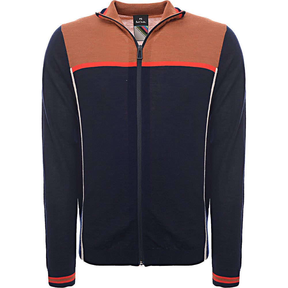 Paul Smith Mens Zip Cardigan in Navy