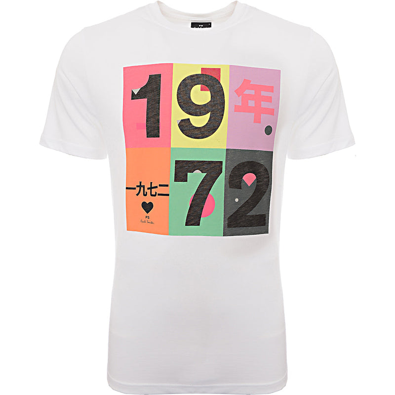 Paul Smith Mens Ss Reg T-Shirt 1972 in White