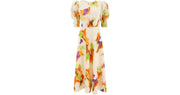 Womens ROTATE Birger Christenson Lavine Puff Sleeve Maxi Dress in White Multi