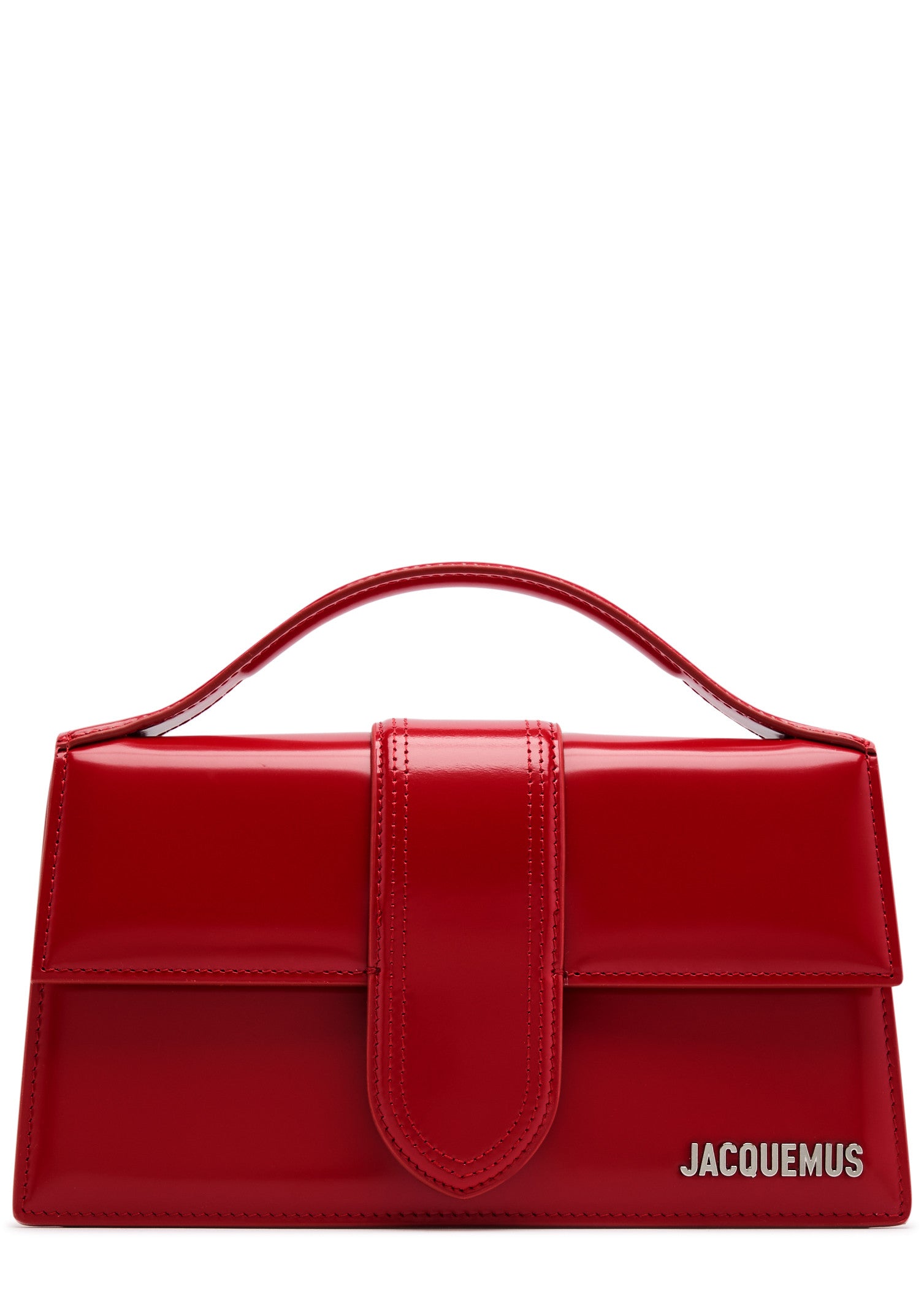 Le Grand Bambino Red leather crossbody bag with silver hardware