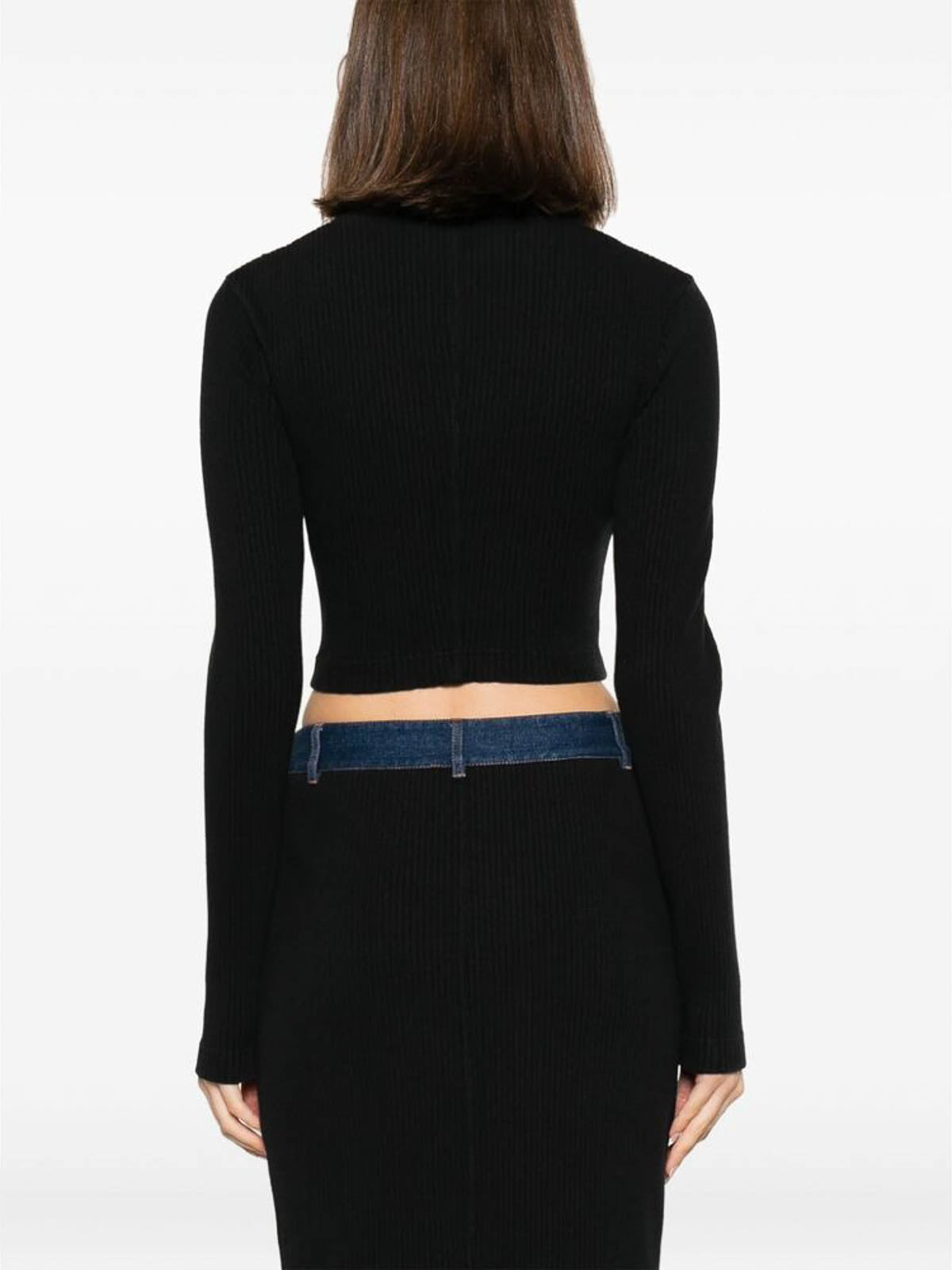 Moschino Black Cotton Knitwear in Black