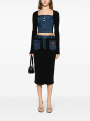 Moschino Black Cotton Knitwear in Black