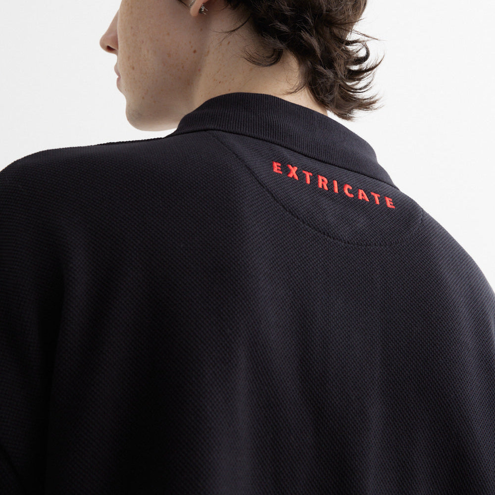 Mens Raf Simons Raf Oversized Polo In Black