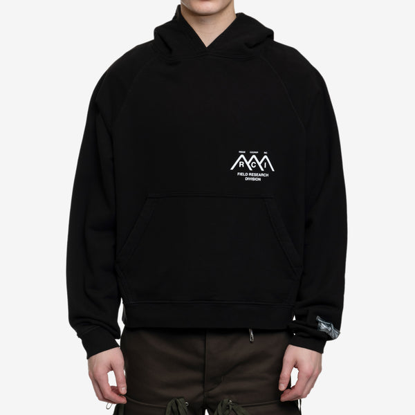 Reese Cooper Mens Mountain Logo Hoodie Black