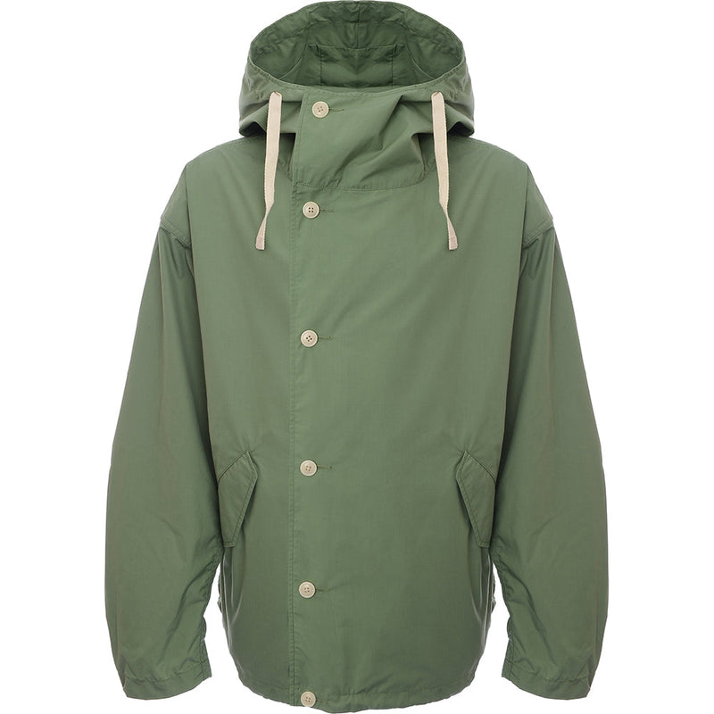 Womens Nanamica Hooded Jacket Green Raincoats in Green