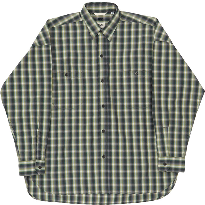 Nanamica Mens Opencol Shirt Grn Chk