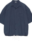 Nanamica Mens Open Collar Half Sleeve Shirt Navy