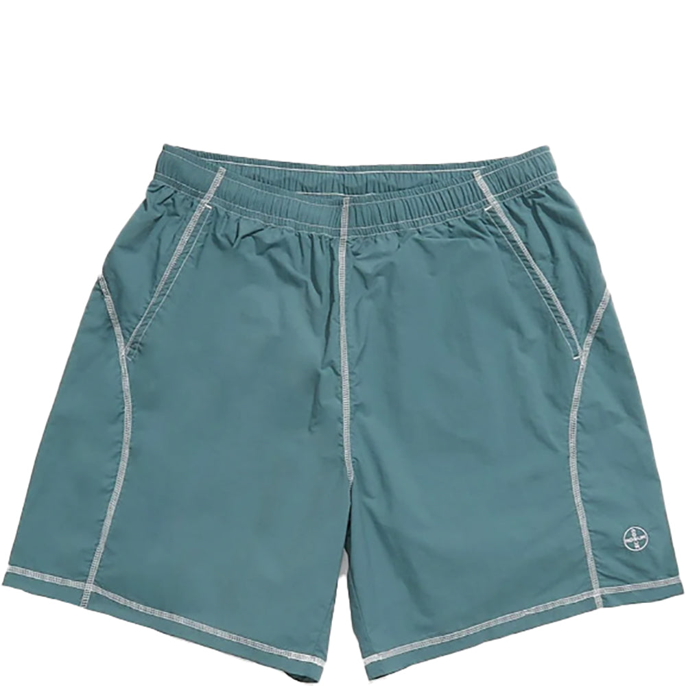 Adsum Mens Overlock Seam Grey Mini Shorts