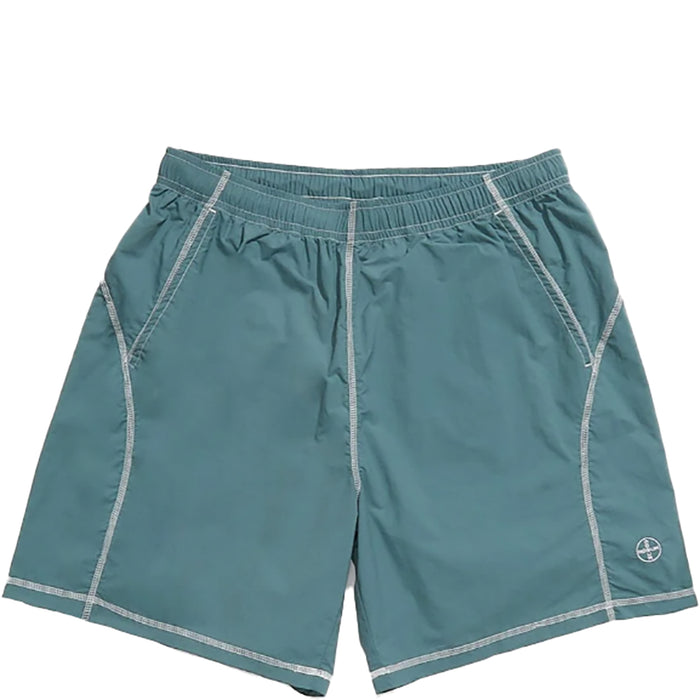 Adsum Mens Overlock Seam Grey Mini Shorts