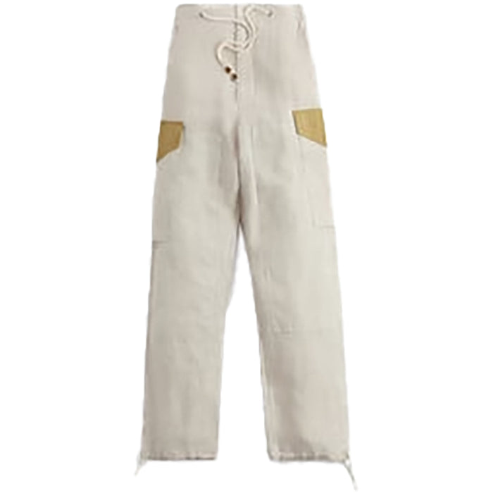 Nicholas Daley Mens Beige Wax Cotton Cargo