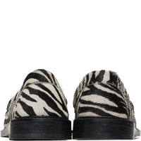 Vinny's Mens Luxe Black Zebra Loafers