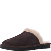 Walk London Mens Brown Sheepskin Slippers