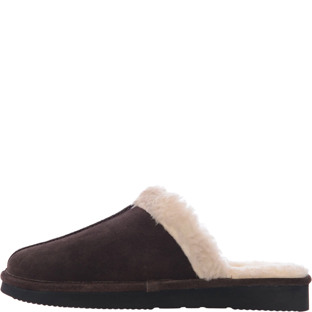 Walk London Mens Brown Sheepskin Slippers