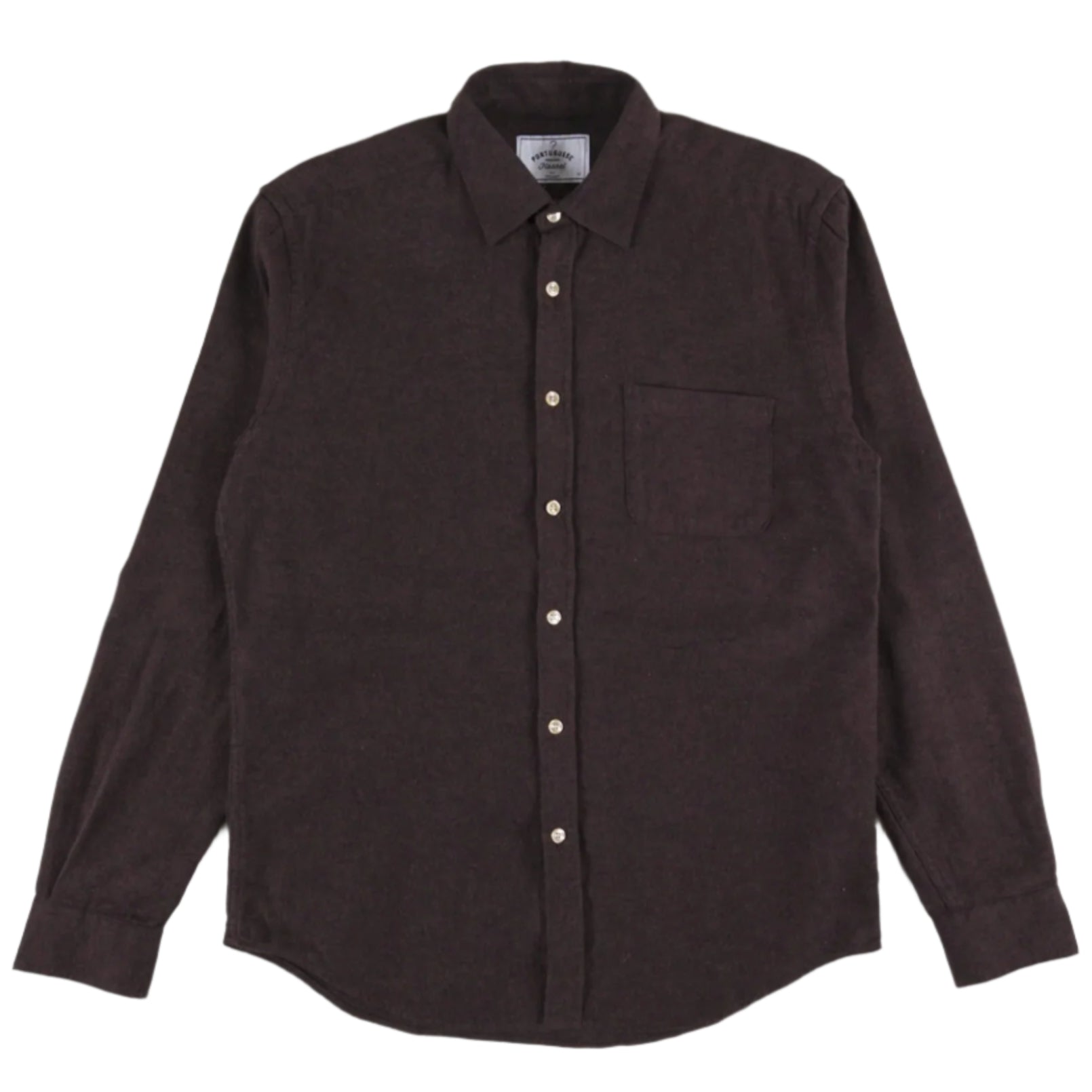 Portuguese Flannel Mens Brown Teca Soft Shirt