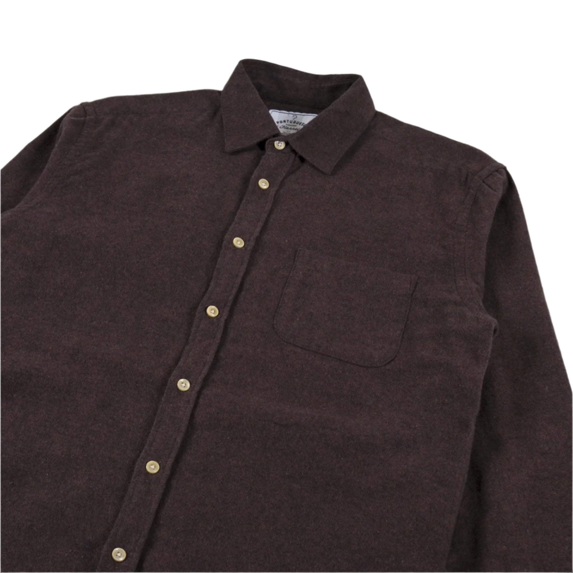 Portuguese Flannel Mens Brown Teca Soft Shirt