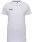 Womens Castore Short Sleeve Cotton / Poly Polo in White