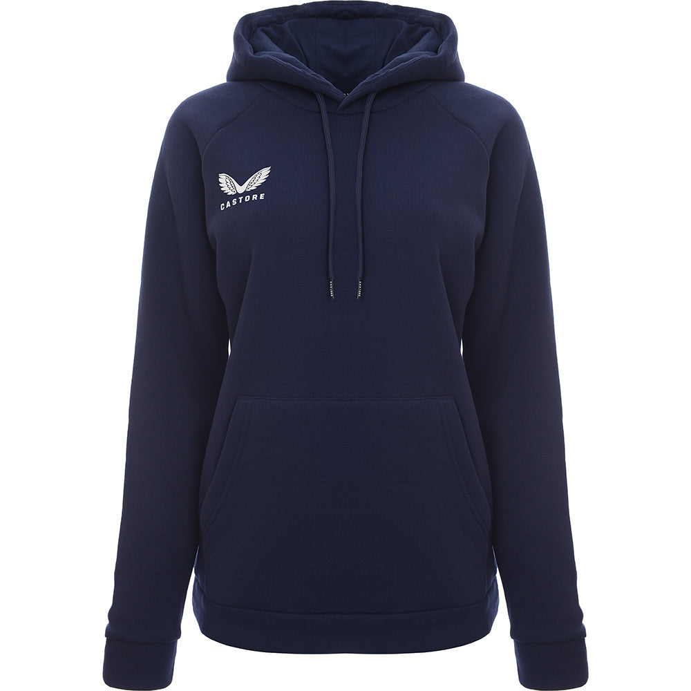 Castore Womens Navy Brush Back Overhead Hoodie